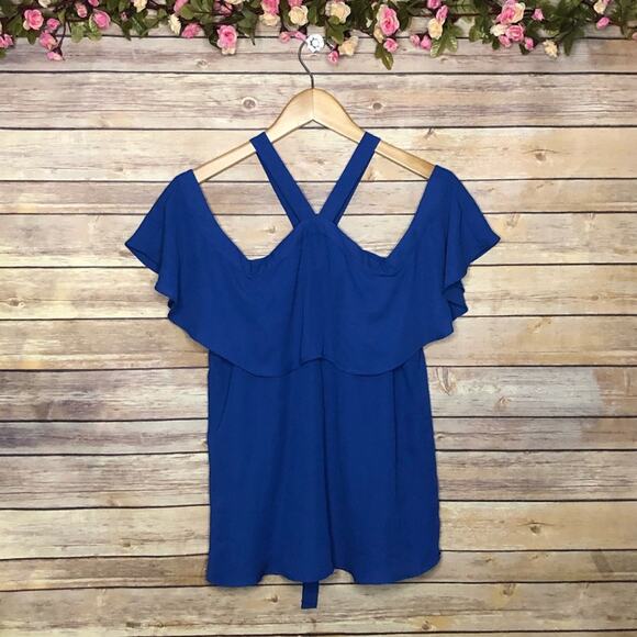 Shinestar Tops - 🌷5 for $25 Shinestar Blue Off the Shoulder Top